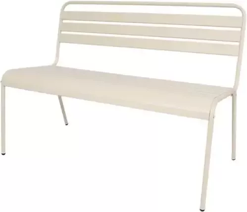 MaximaVida Metalen tuinbank Max 120 cm ivoor