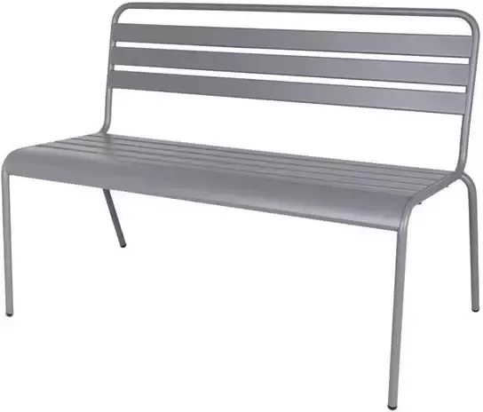 MaximaVida Metalen tuinbank Max 120 cm muisgrijs