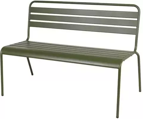 MaximaVida Metalen tuinbank Max 120 cm olijfgroen