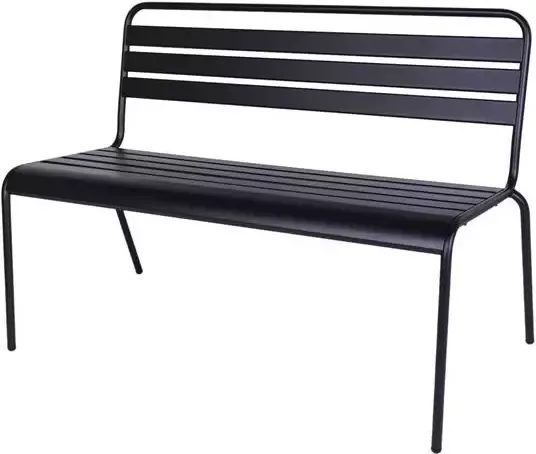 MaximaVida Metalen tuinbank Max 120 cm zwart