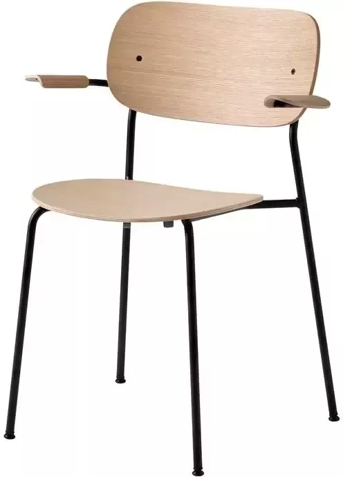 Audo Copenhagen Co Eetkamerstoel Met Arm Naturel Eiken zwart - Foto 2