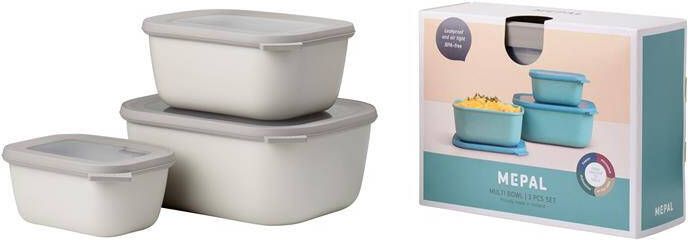 Mepal Cirqula Multikomset Groot 3-delig Nordic White