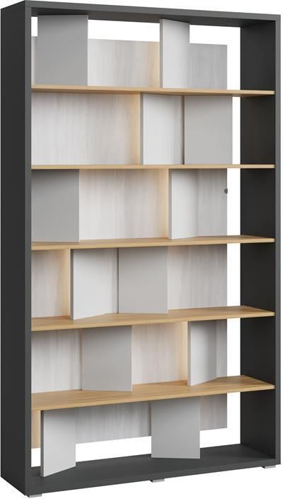 MEUBELLA Boekenkast Flamingo Grijs Eiken 125 cm - Foto 2