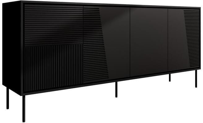 MEUBELLA Dressoir Blanes Mat zwart 200 cm - Foto 2