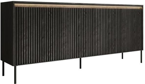 Meubella Dressoir Timoteo Mat zwart 193 cm - Foto 2