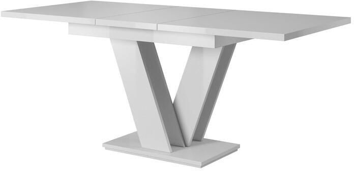 Meubella Eetkamertafel Moris Wit marmerlook 160 cm Uitschuifbaar - Foto 2