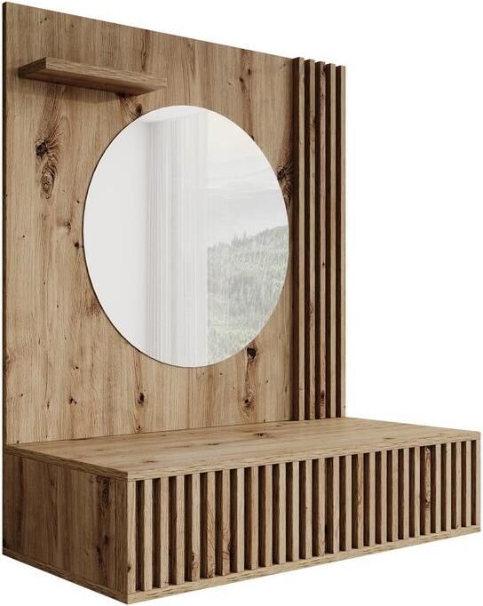 MEUBELLA Kaptafel Evy Eiken 85 cm Met spiegel - Foto 2