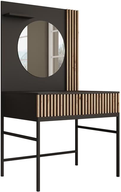 MEUBELLA Kaptafel Marbella Zwart 85 cm Met spiegel - Foto 2