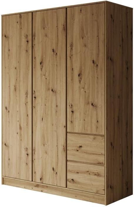 Meubella Kledingkast Brett Eiken 147 cm - Foto 2