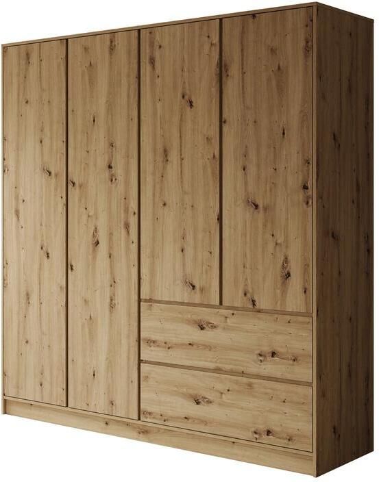 Meubella Kledingkast Brett Eiken 195 cm - Foto 2