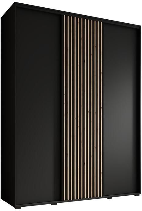 MEUBELLA Kledingkast Leandro Zwart 180 cm - Foto 2