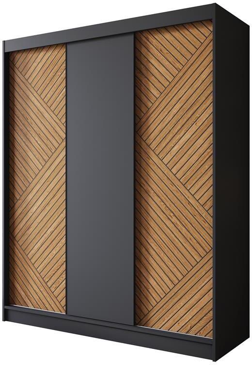 MEUBELLA Kledingkast Macerata Zwart 180 cm - Foto 2