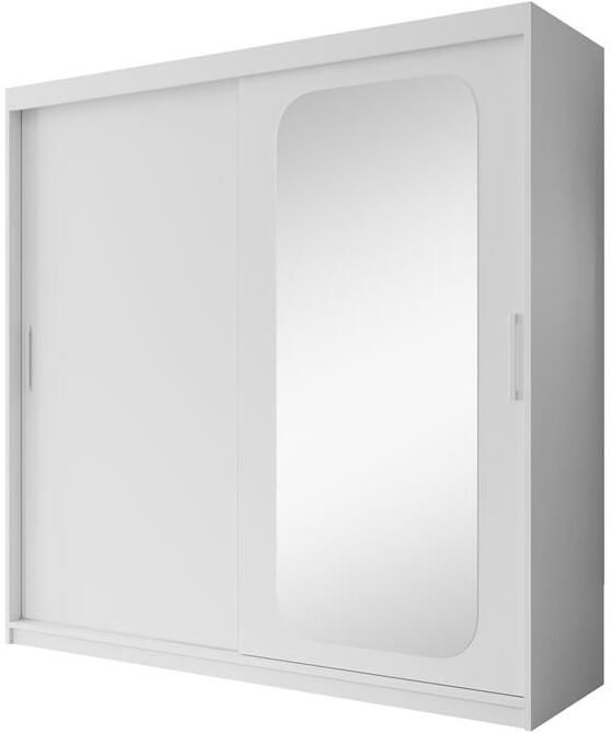 MEUBELLA Kledingkast Pete Wit 200 cm Met spiegel - Foto 2