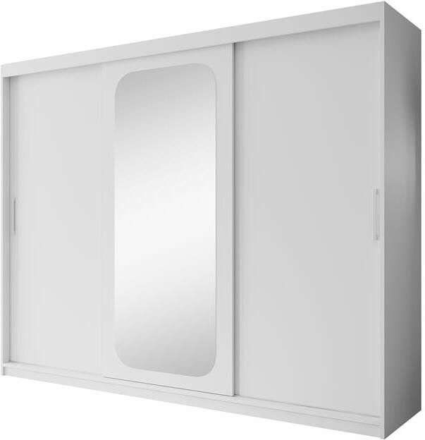 Meubella Kledingkast Pete Wit 250 cm Met spiegel - Foto 2