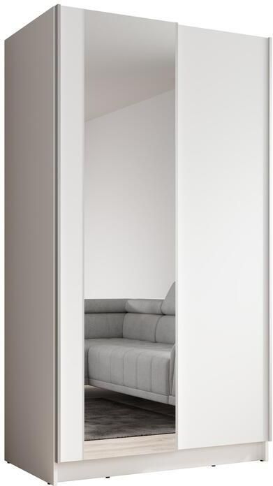 Meubella Kledingkast Salta Wit 100 cm Met spiegel - Foto 2