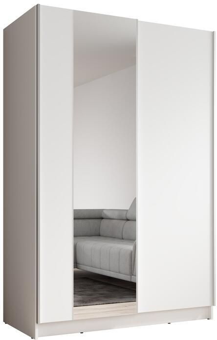 Meubella Kledingkast Salta Wit 120 cm Met spiegel - Foto 2