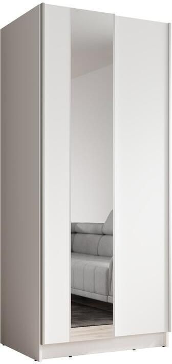 Meubella Kledingkast Salta Wit 80 cm Met spiegel - Foto 2