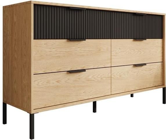 Meubella Ladekast Bogota Eiken Zwart 137 cm - Foto 2