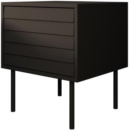 Meubella Nachtkastje Cordoba Zwart 45 cm Set van 2 - Foto 2