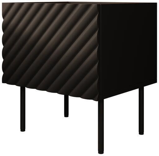 MEUBELLA Nachtkastje Laguna Zwart 46 cm Set van 2 - Foto 2