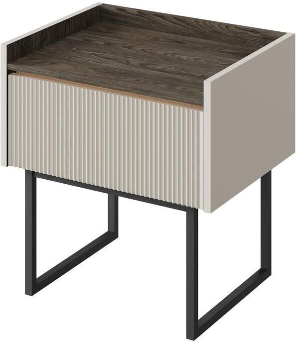 Meubella Nachtkastje Linq Beige 52 cm - Foto 2