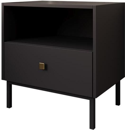 Meubella Nachtkastje Norment Zwart 55 cm - Foto 2