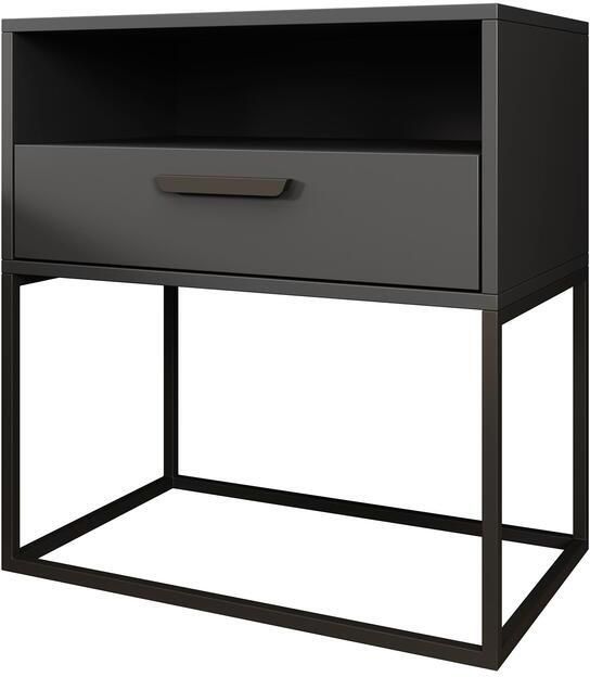 MEUBELLA Nachtkastje Sylvester 4 Antraciet 60 cm - Foto 2