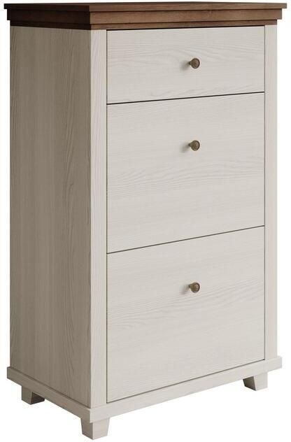 MEUBELLA Schoenenkast Eric Wit eiken 71 cm 2 kleppen - Foto 2