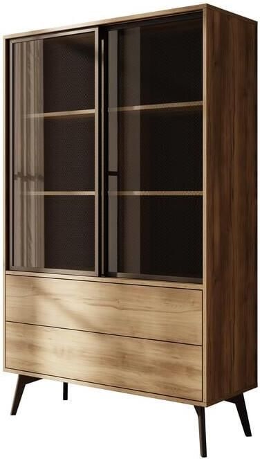 MEUBELLA Spa Vitrinekast Eiken 100x39x165 cm - Foto 2