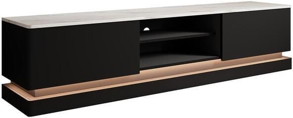 MEUBELLA TV-Meubel Daley Zwart 190 cm Met LED - Foto 2