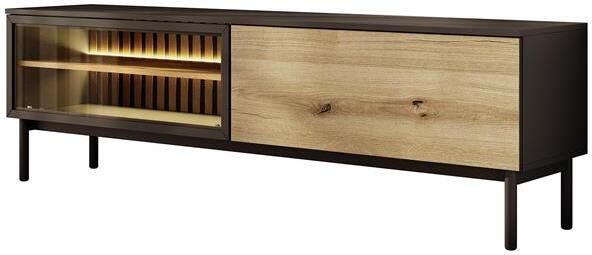 MEUBELLA TV-Meubel Ludwig Zwart Eiken 180 cm - Foto 2