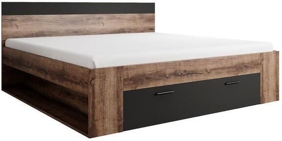 Meubella Tweepersoonsbed Brown Zwart Eiken 180x200 cm - Foto 2