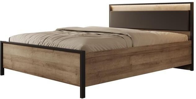 MEUBELLA Tweepersoonsbed Honduras Eiken 160x200 cm - Foto 2