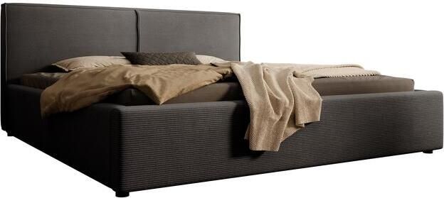 MEUBELLA Tweepersoonsbed Infinity Zwart ribstof 180x200 cm - Foto 2