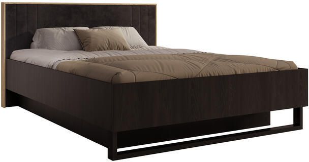 Meubella Tweepersoonsbed Monor Zwart eiken 160x200 cm Met gaslift - Foto 2