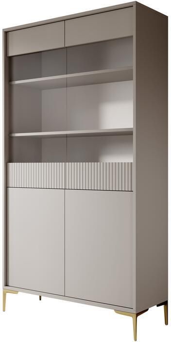 Meubella Vitrinekast Five Beige 103 cm - Foto 2