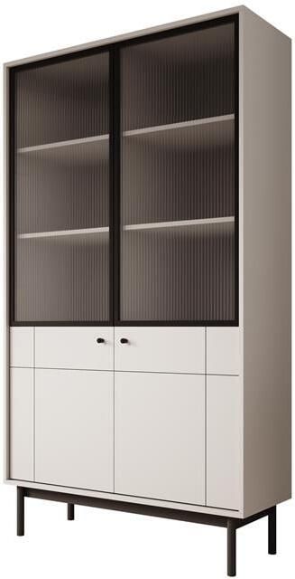 Meubella Vitrinekast Jules 1 Beige 104 cm - Foto 2