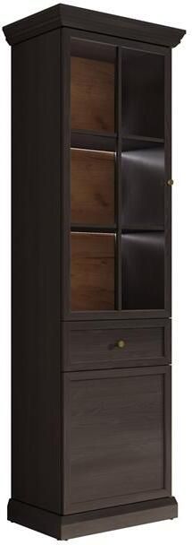 Meubella Vitrinekast Leroy Zwart eiken 63 cm - Foto 2
