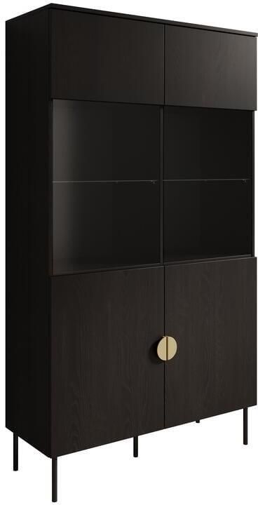 MEUBELLA Vitrinekast Monor Zwart eiken 107 cm - Foto 2