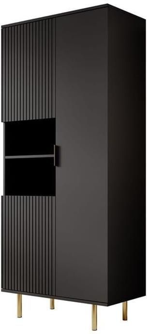 MEUBELLA Vitrinekast Nicola Mat zwart 80 cm - Foto 3