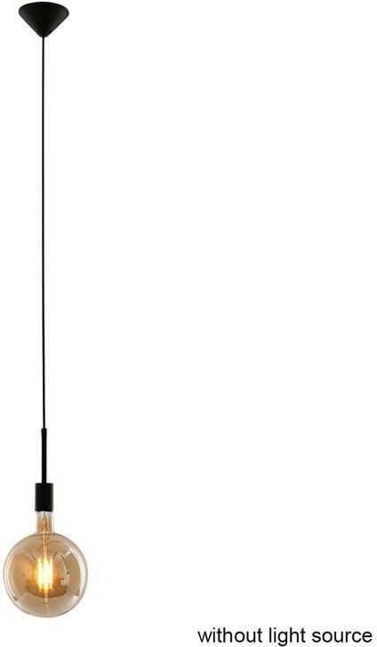 Mexlite hanglamp Minimalics zwart metaal Ø 10cm E27 2701ZW - Foto 3