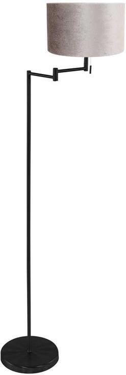 Mexlite Vloerlamp Bella Zwart Lampenkap Ø 30cm Zink Taupe E27