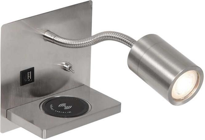 Mexlite wandlamp Upround staal metaal 3654ST - Foto 2