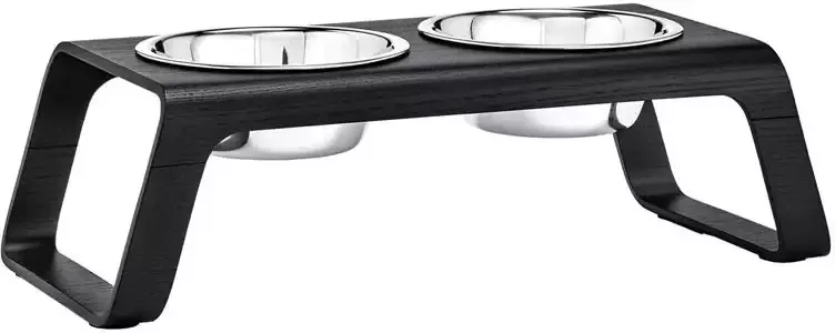 MiaCara Desco hondenvoerbak medium essen zwart