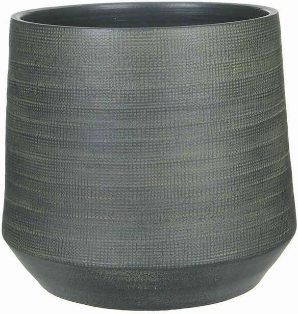 Mica Decorations guido bloempot rond donkergroen maat: 32 x 36cm