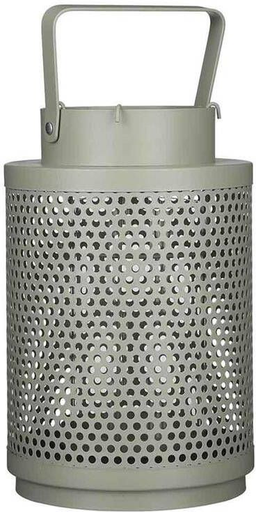 Mica Decorations Lantaarn oud groen windlicht 25 x 16 cm