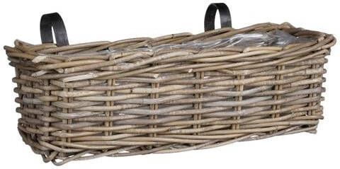 Mica Decorations Marcia Mand 46x19x15 cm Rotan Grijs