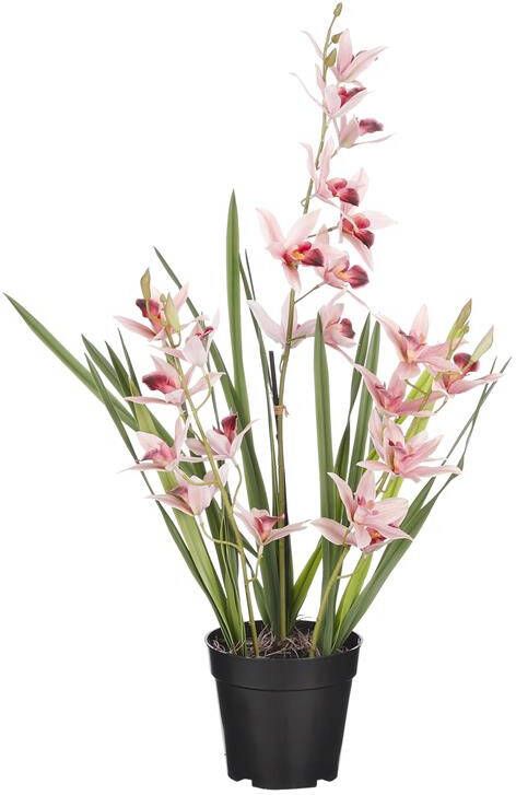 Mica Decorations Orchidee bloem kunstplant perzik roze H66 x B34 c