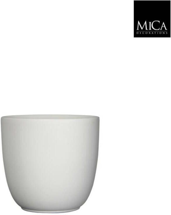 Mica Decorations Tusca pot rond wit mat h20xd22 5 cm Mica Decorat... - Foto 1