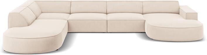 Micadoni Home Micadoni Jodie U-bank Links Afgerond Fluweel Crème